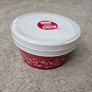 Holiday Time Plastic Kitchen Storage Containers- Set of 2 re-useable W/lids 🍬